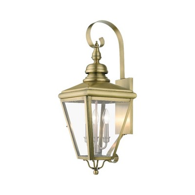 Livex Lighting Adams 3 - Light Wall Light in  Antique Brass/Brushed Nickel