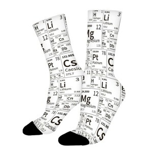 Chemical Elements Women Printed Crew Socks Funny Funky Socks Soft Polyester Novelty Gifts for Artists Men - 1 of 1
