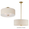 Maxim Lighting Bongo 3 - Light Semi-Flush Mount in  Natural Aged Brass - 2 of 4