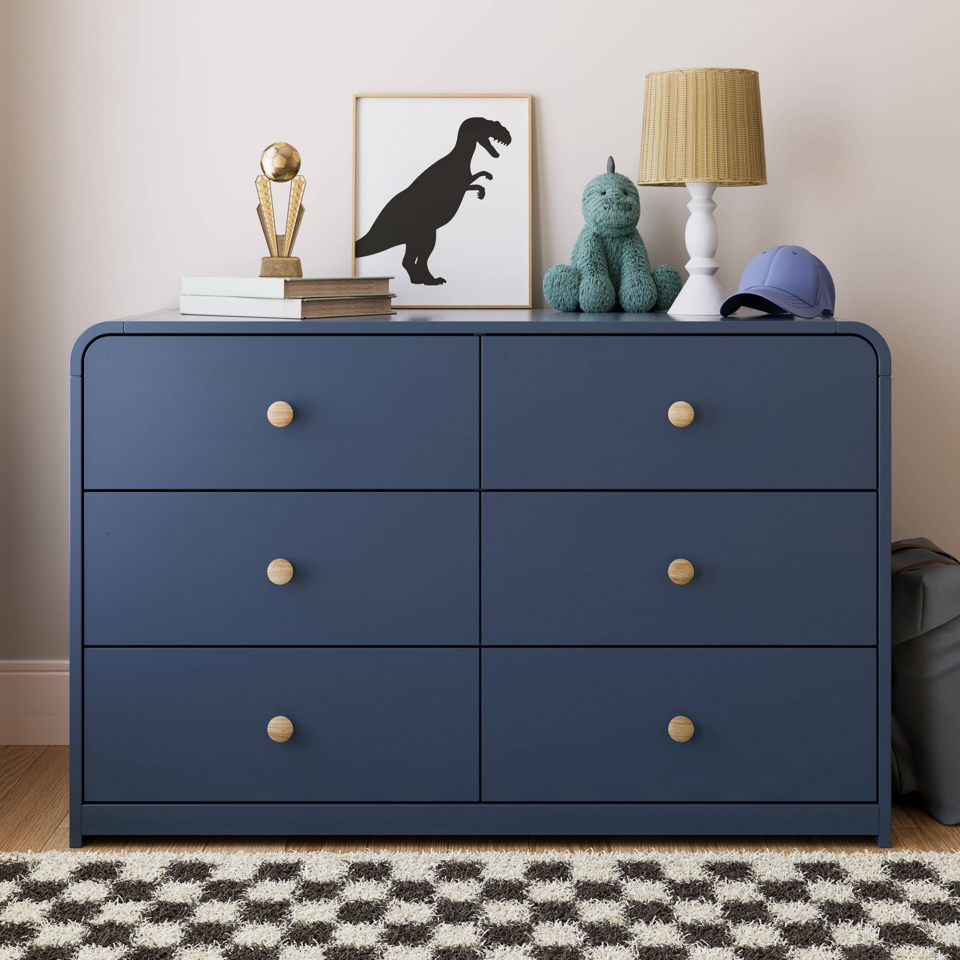 Storkcraft Santos 6-Drawer Double Dresser  - Midnight