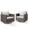 Outdoor Patio Swivel Chair Glider Chair with Removable Cushions for Porch - 3 of 4