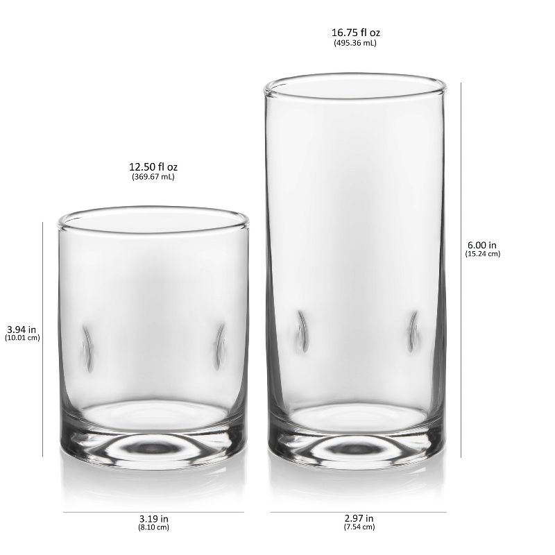 Libbey Impressions 16-Piece Tumbler and Rocks Glass Set, 4 of 8