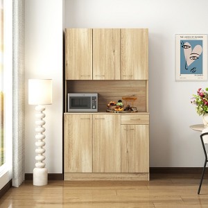 70.87" Tall Kitchen Hutch Cabinet, Pantry Storage Cabinet with 6-Doors, 1 Open Shelf and 1 Drawer - ModernLuxe - 1 of 4