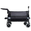 CAVINAS Multi-Functional Push-Pull Folding Wagon Cart, 360° All-Terrain Shopping Cart with Ergonomic Adjustable Handles, Wagon for Camping - 4 of 4