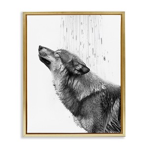 Stupell Industries Wolf in Bathroom Splash, 21" x 17" - 1 of 4