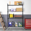 4-Tier Garage Storage Shelving with Wheels – Heavy Duty Adjustable Rolling Utility Rack for Garage & Kitchen - 2 of 4