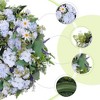 Unique Bargains Outdoor Wedding Wall Front Door Decor Artificial Peony Wreaths - 2 of 4