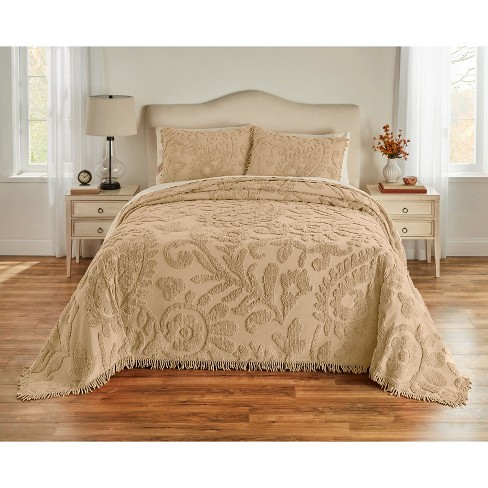 Brylanehome The Paisley Chenille Bedspread - Full, Beige : Target