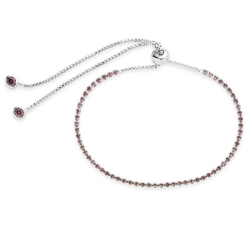 Pandora Sparkling Slider Tennis Bolo Bracelet, Rose Gold-Plated, 10 in