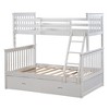 Grungis Twin Over Full Loft Bed with Storage Drawers,Bunk Bed with Ladder and Guardrails Can Divided Into 2 Beds,Loft and Bunk Bed for Bedroom - 4 of 4
