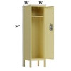Metal Locker Storage Cabinet Wardrobe Cabinet for Home Office Bedroom Gym, Lockable Storage Cabinet with Doors 54" H x 15" W x 14" D Yellow - 2 of 4