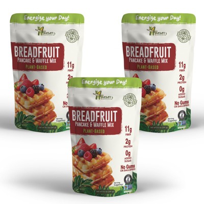 Amasar Breadfruit Pancake and Waffle Mix, Gluten-Free Non-GMO High-Fiber No Sugar Added, Best for Pancakes Crispy Waffles, 8.5 Oz