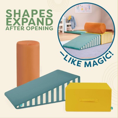 B. toys Modular Foam Shapes Playset with Ramp- Wonder Shapes Balance Board