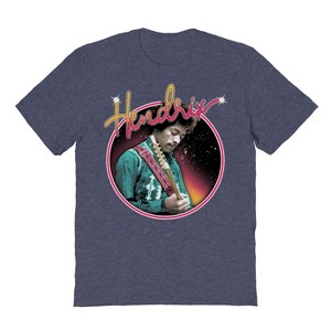 Jimi Hendrix Men's Guitar Green Jacket Short Sleeve Graphic Cotton T-Shirt - 1 of 1