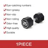 Naysaye Dumbbell 25LBS Octagonal with Chrome Plated Contour Knurled Handle High End RPE Material for Home Gym, Silver, 13"*6"*6" - 3 of 4