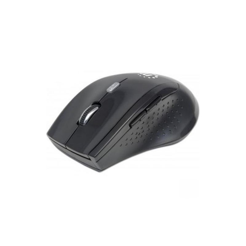 Manhattan Curve Wireless Optical Mouse - Optical - Wireless - Radio Frequency - Black - USB - 1600 dpi - Scroll Wheel - 5 Button(s), 1 of 2