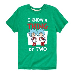 Boys' - Dr. Seuss - I Know A Thing Or Two School Short Sleeve Graphic T-Shirt - 1 of 4