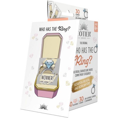 Cotier Brand 30ct 'Who Has The Ring?' Bridal Shower & Engagement Party Scratch Off Game Cards