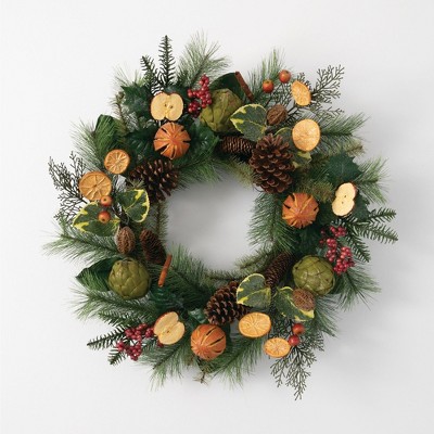 Sullivans Artificial Dellarobia Wreath 26"H Green