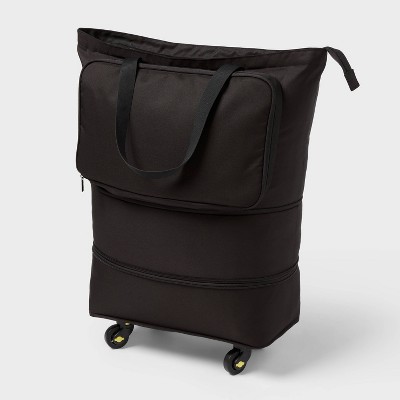 Collapsible Rolling Tote Soot Black - Brightroom™