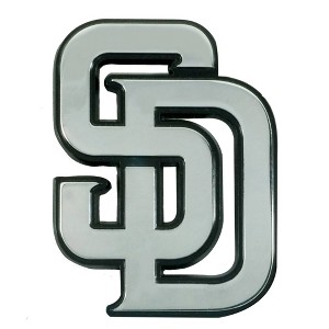 MLB San Diego Padres 3D Chrome Metal Emblem - 1 of 3