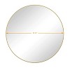 TUYOHW Round Bathroom Mirror,Modern Metal Frame Vanity Mirror,Wall Mirror with Anti-Fog Coating for Bathroom and Living Room Decor,Gold - 3 of 4