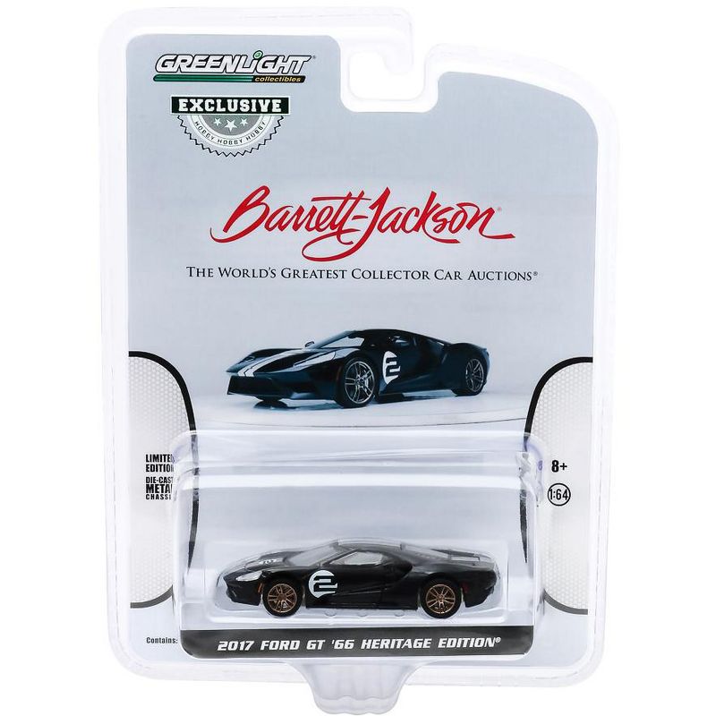 2017 Ford GT '66 Heritage Edition #2 Black First Legally Resold 2017 Ford GT Las Vegas, 2019 (Lot #747) Barrett-Jackson 1/64 Diecast Car by Greenlight, 3 of 4