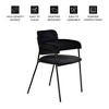 LeisureMod Upholstered Dining Chair with Powder-Coated Stainless Steel Legs for Modern Home and Kitchen Axis Collection - 4 of 4