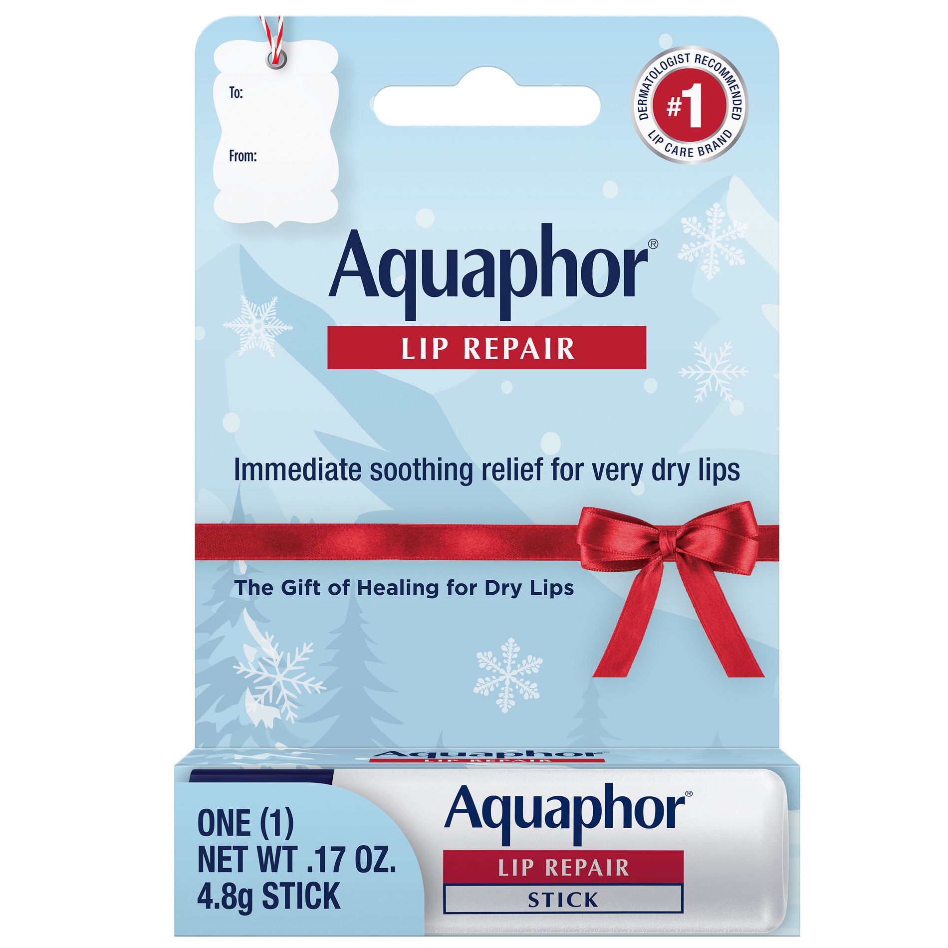 Aquaphor Holiday Lip Balm Stick - 0.17oz