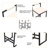 Lyngins Faux Leather Bar Stools Set of 2,Counter Height Bar Stools with Sturdy Metal Legs,Counter Stools for Kitchen Island,Dining Room - 4 of 4