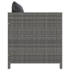 vidaXL Garden Sofa Grey PE rattan, steel 23.6 in x 23.6 in Modular - 3 of 4