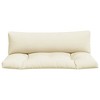 vidaXL Pallet Cushion Set of 2 Cream 100% Polyester 43.3 x 22.8 x 3.9 in - 4 of 4