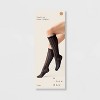 Women's Striped Sheer Knee Highs with Ruffle Trim - A New Day™ Black 4-10: Nylon Spandex Knit Stockings - 2 of 2