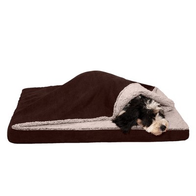 FurHaven Berber & Suede Blanket Top Orthopedic Dog Bed