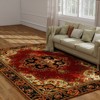 5x7ft Washable Oriental Floral Prints Area Rug, Thin Distressed Non-Slip Carpet for Living Room Bedroom, Dining Room Decor - 4 of 4
