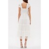 August Sky Women's Polka Dot Mesh Tiered Midi Dress - 2 of 4