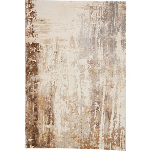 Parker Transitional Abstract Tan/ivory/gray Area Rug : Target
