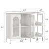 Whizmax Sideboard Buffet Cabinet with Storage, Wooden Storage Cabinet with Glass Doors and Handles, Modern Sideboard Cabinet for Living Room, Hallway - 2 of 4