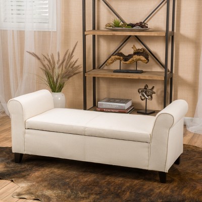 VYNXARIA Hayes Armed Storage Bench - Stylish & Functional Seating Solution for Any Room