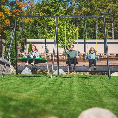 Heavy Duty Steel Outdoor Adventure Swing Set with 6 ft Extension