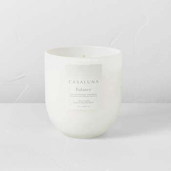 Balance Core Frosted Glass Wellness Jar Candle White - Casaluna™