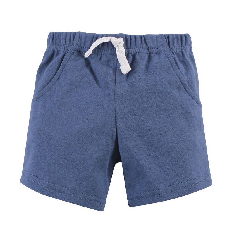Hudson Baby Infant Boy Cotton Bodysuit, Shorts and Shoe 3pc Set, Sloth, 5 of 6