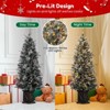 Christmas Tree 4.5FT Pre-Lit Artificial Xmas Tree, Easy Fold Storage, for Indoor Outdoor Decor - 3 of 4