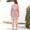 Anna-Kaci Women's Crochet Boho Duster Summer Boho Cover-Up Cardigan - 4 of 4