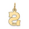 Black Bow Jewelry 14k Yellow Gold, Amanda Collection, Small Block Initial S Pendant - 3 of 4