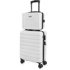 Luupatchy Business 20 inches Carry On Luggage 14 inches Mini Cosmetic Cases Luggage Sets,with Expandable Spinner and TSA Lock Business for Men Women - 1 of 4