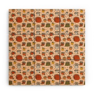 Doodle By Meg Types of Pumpkins Print Wood Wall Mural - society6 - 1 of 2