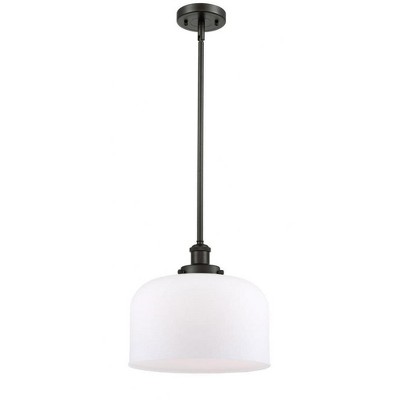 Bell - 1 Light Stem Hung Mini Pendant In Industrial Style-10 Inches Tall and 12 Inches Wide