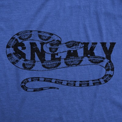 Мужские футболки Crazy Dog T-Shirts, Inc. Mens Funny T Shirts Sneaky Snake Sarcastic Graphic Tee for Men - Crazy Dog Men's T Shirt for Animal Lovers Royal L — фото 2