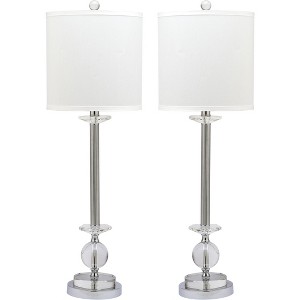 Marla Crystal Candlestick Lamp (Set of 2) - 31 Inch Height - LIT4165 - Crystal - Safavieh - 1 of 4